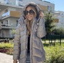 Bársony kabát gyöngyház lila – Innova Fashion – 4. kép